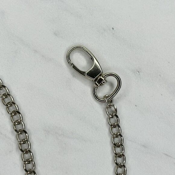 Silver Tone Skinny Chain Link Purse Handbag Bag Replacement Strap - Picture 2 of 13